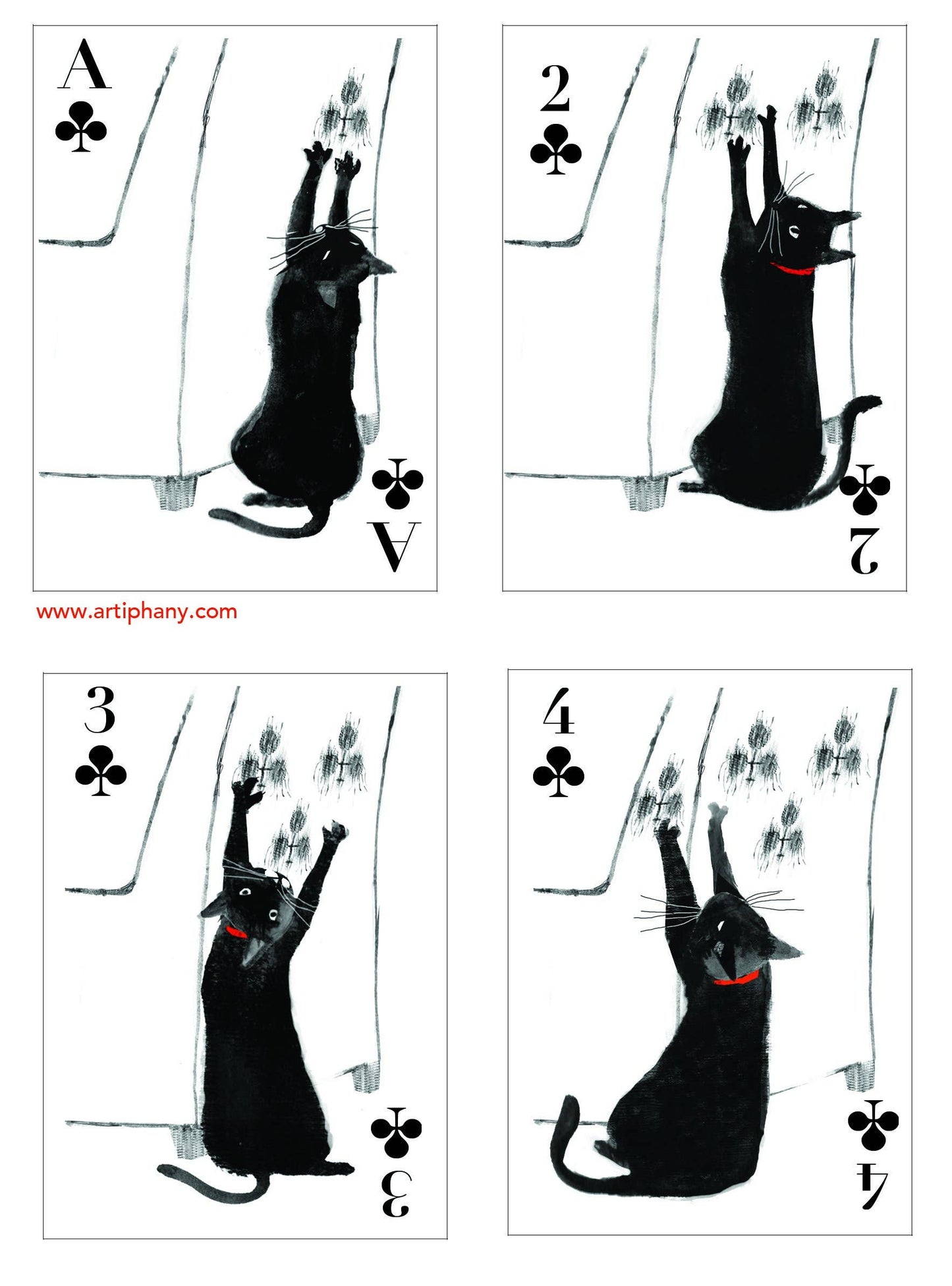 Le Jeu de cartes artistique Chats Les Choses qu'on Aime