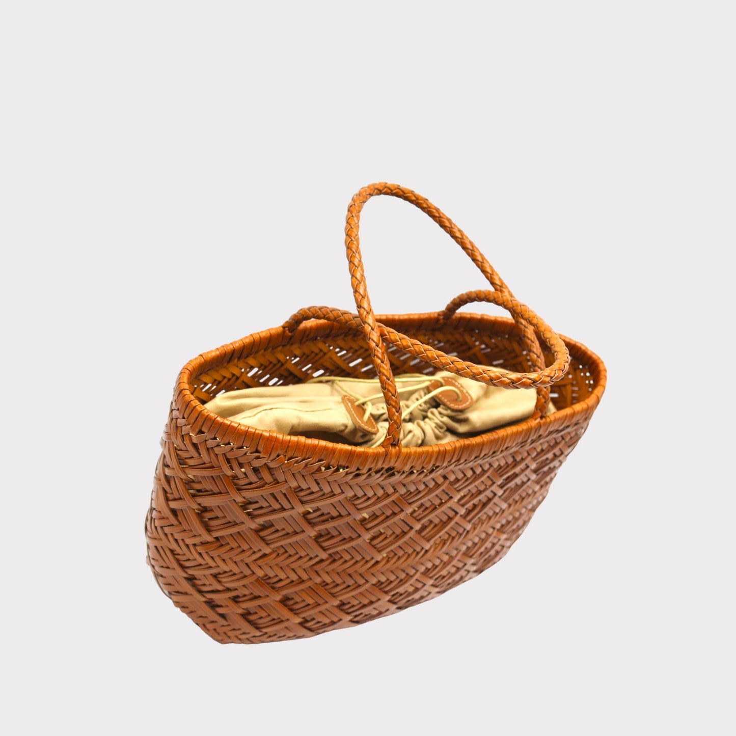 Suri - Sac cabas à bandoulière en tissage chevron
