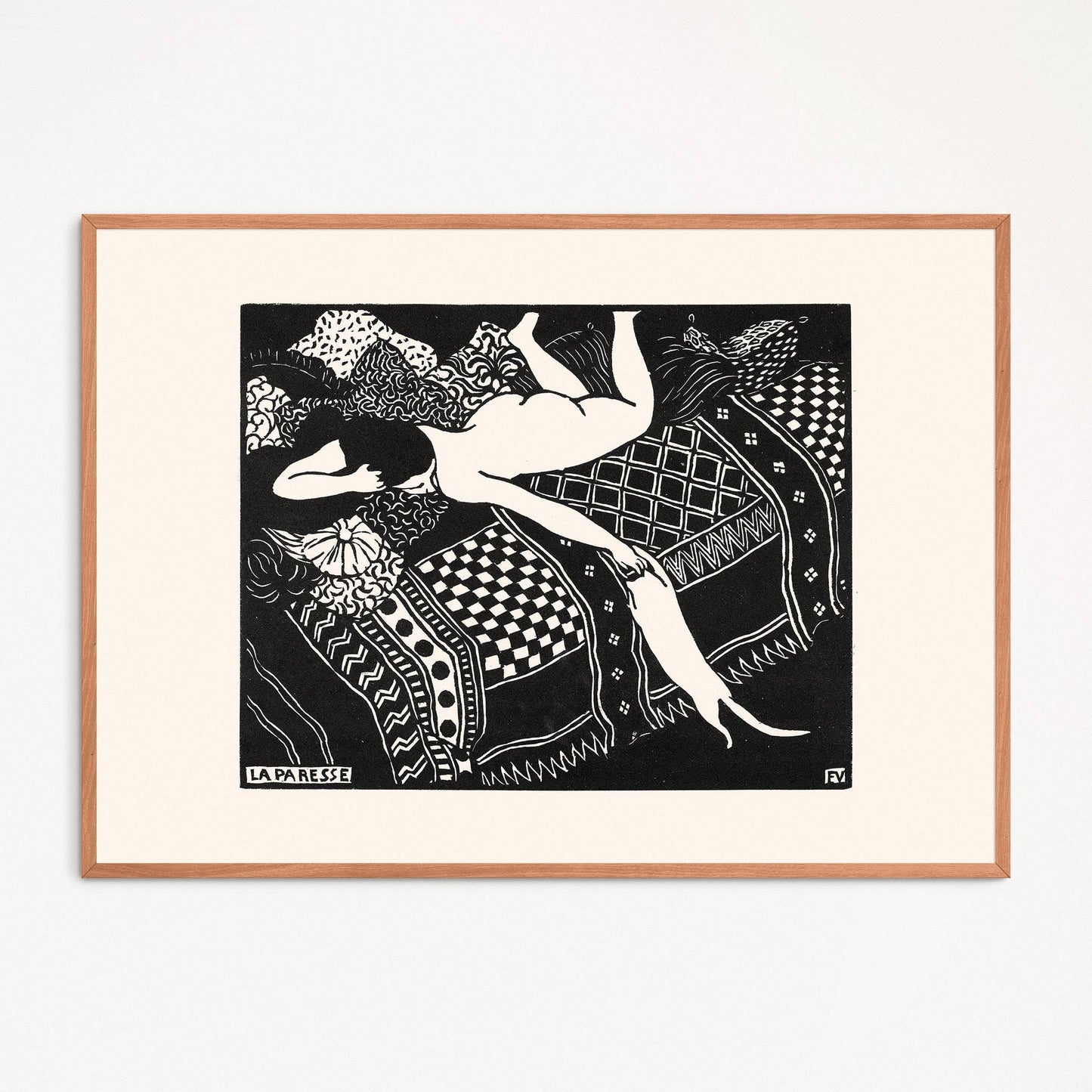 L'affiche La Paresse Les Choses qu'on Aime Encadrée