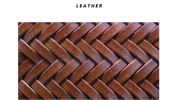 Carmel- Sac seau en cuir véritable tissé à la main