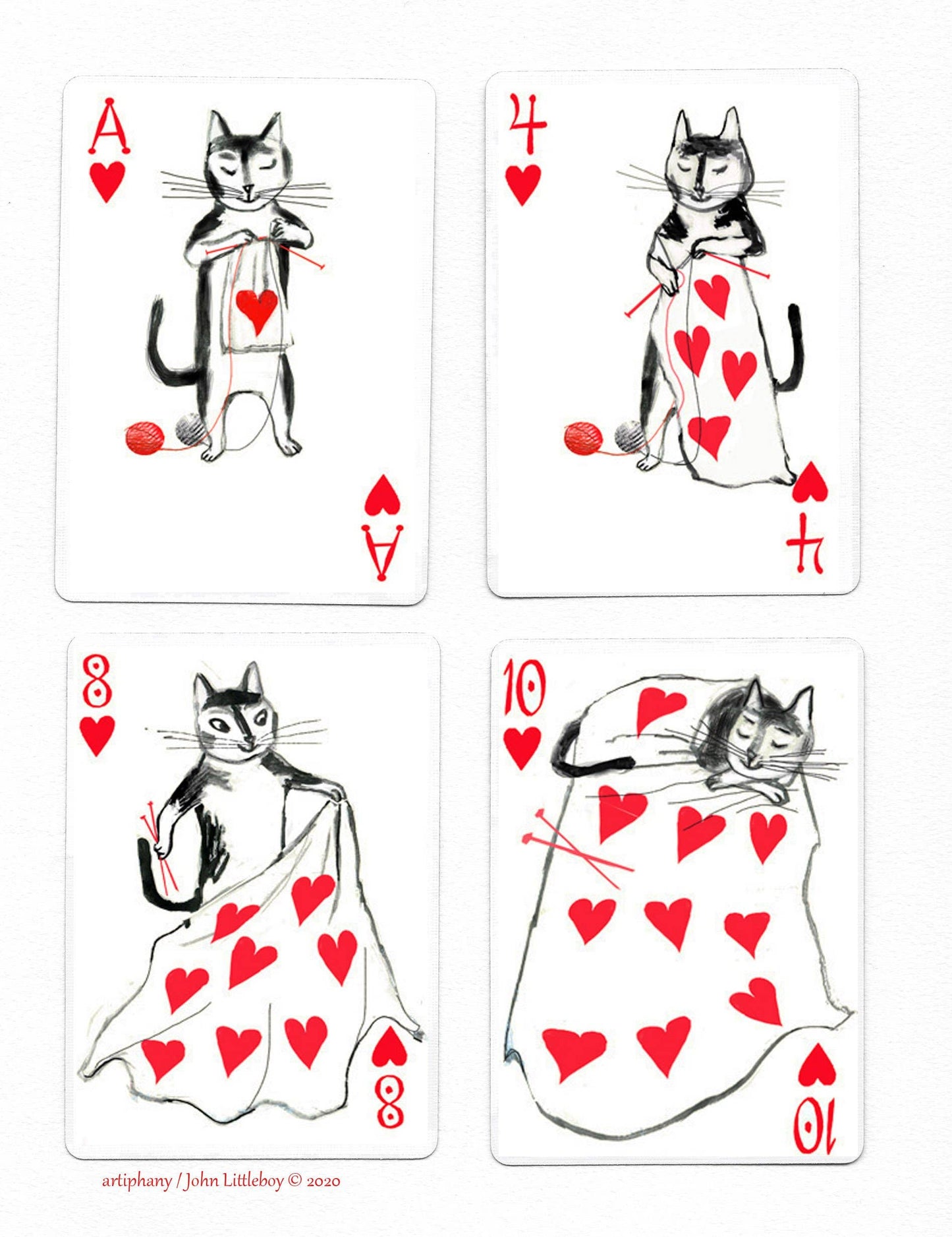 Le Jeu de cartes mignon Chats Les Choses qu'on Aime