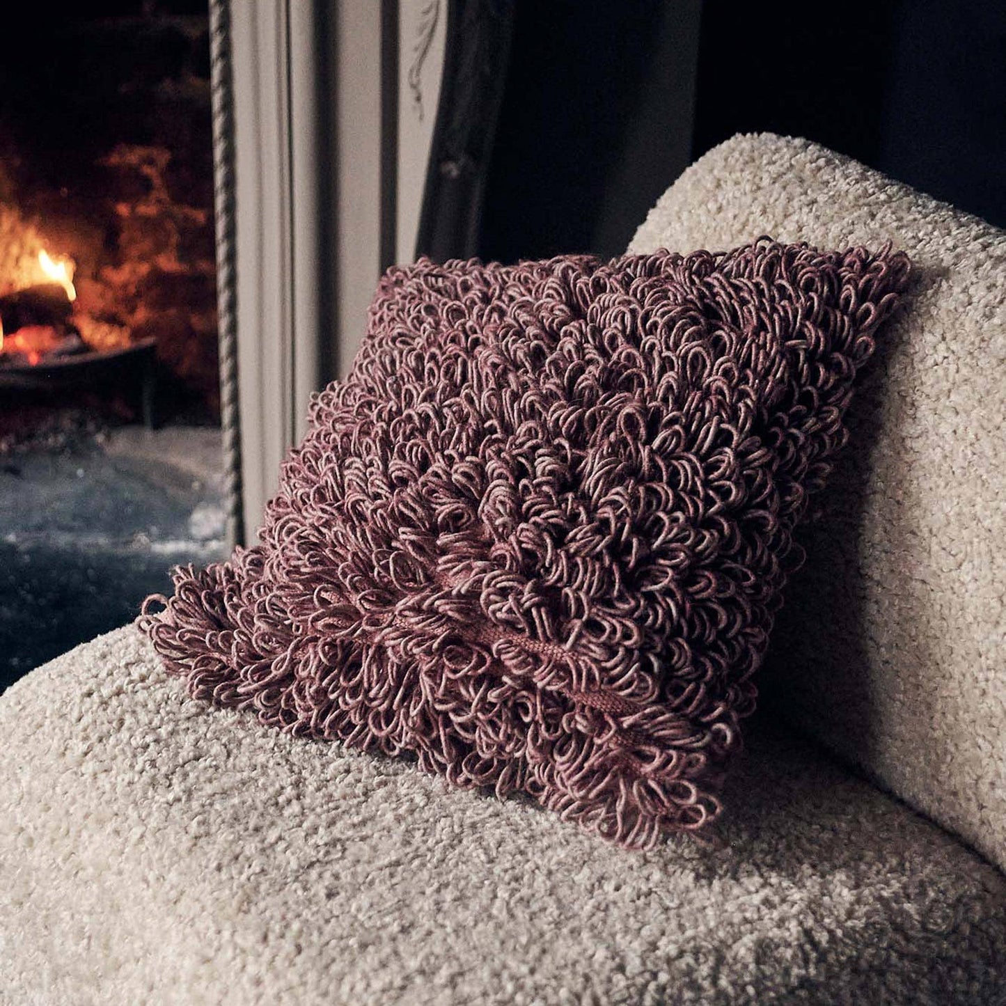 Coussin Shaggy Texturé Harlem