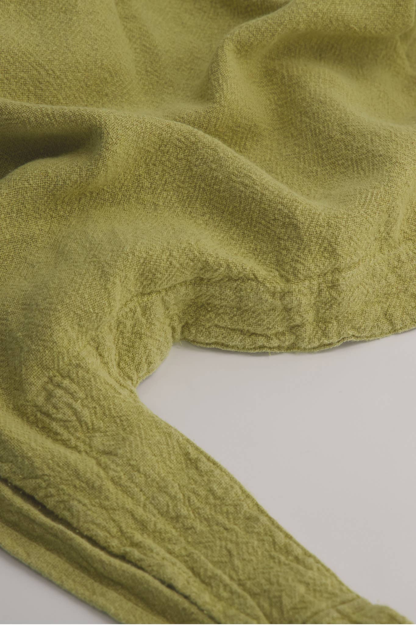 Le tablier Japonais Vert Chartreuse Les Choses qu'on Aime Détail Tissu