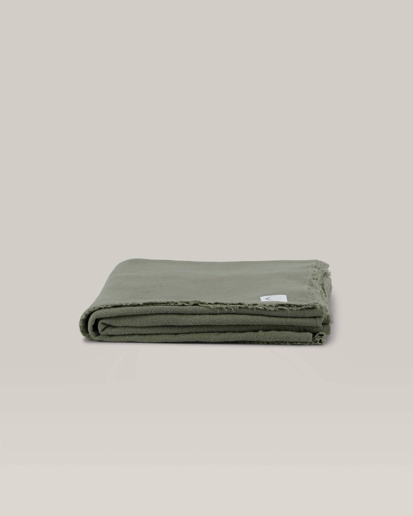 Le Plaid en lin brut Les Choses qu'on Aime Vert de Gris