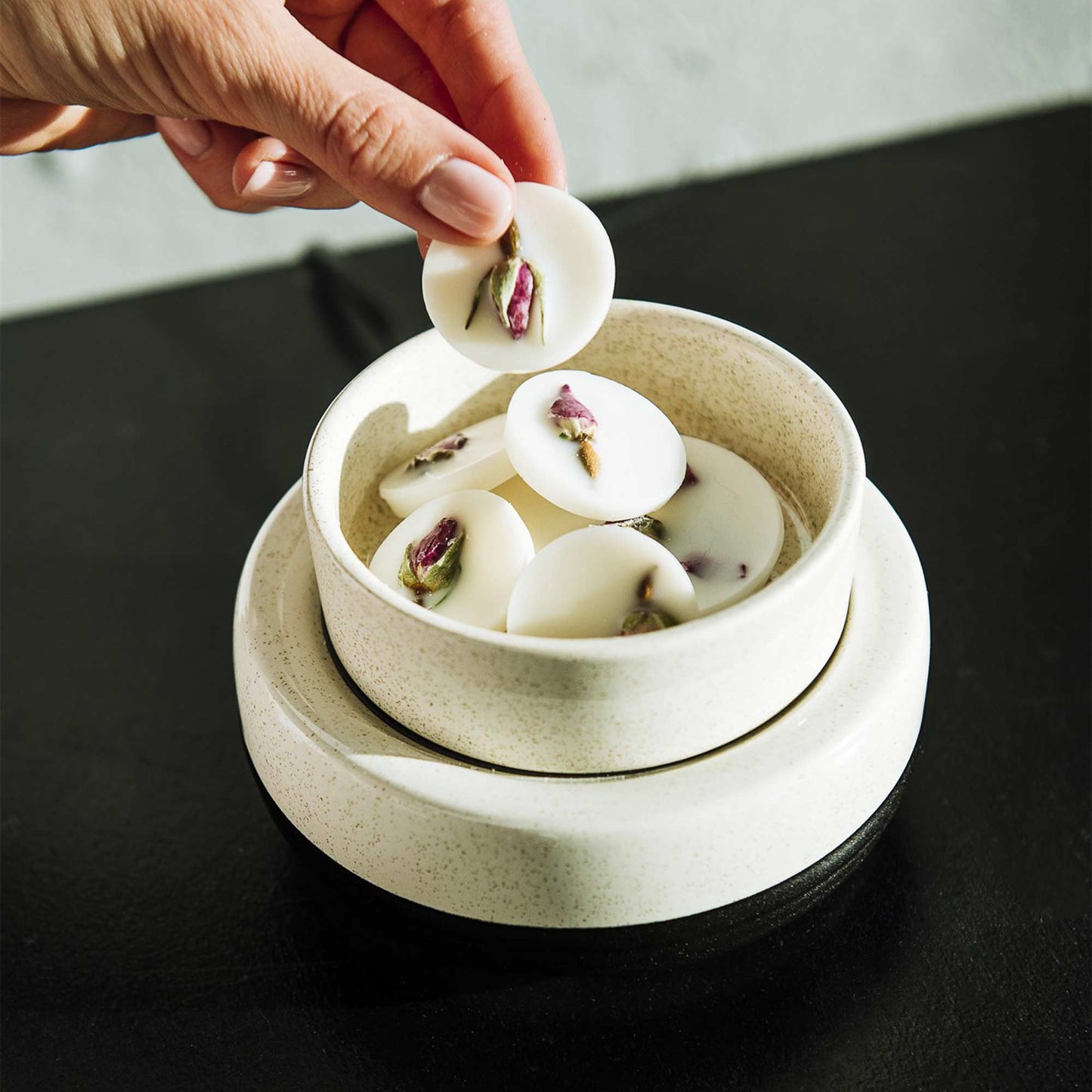 Cire de soja parfumée à la rose | Éco | Cire de fleur fondue | Naturelle
