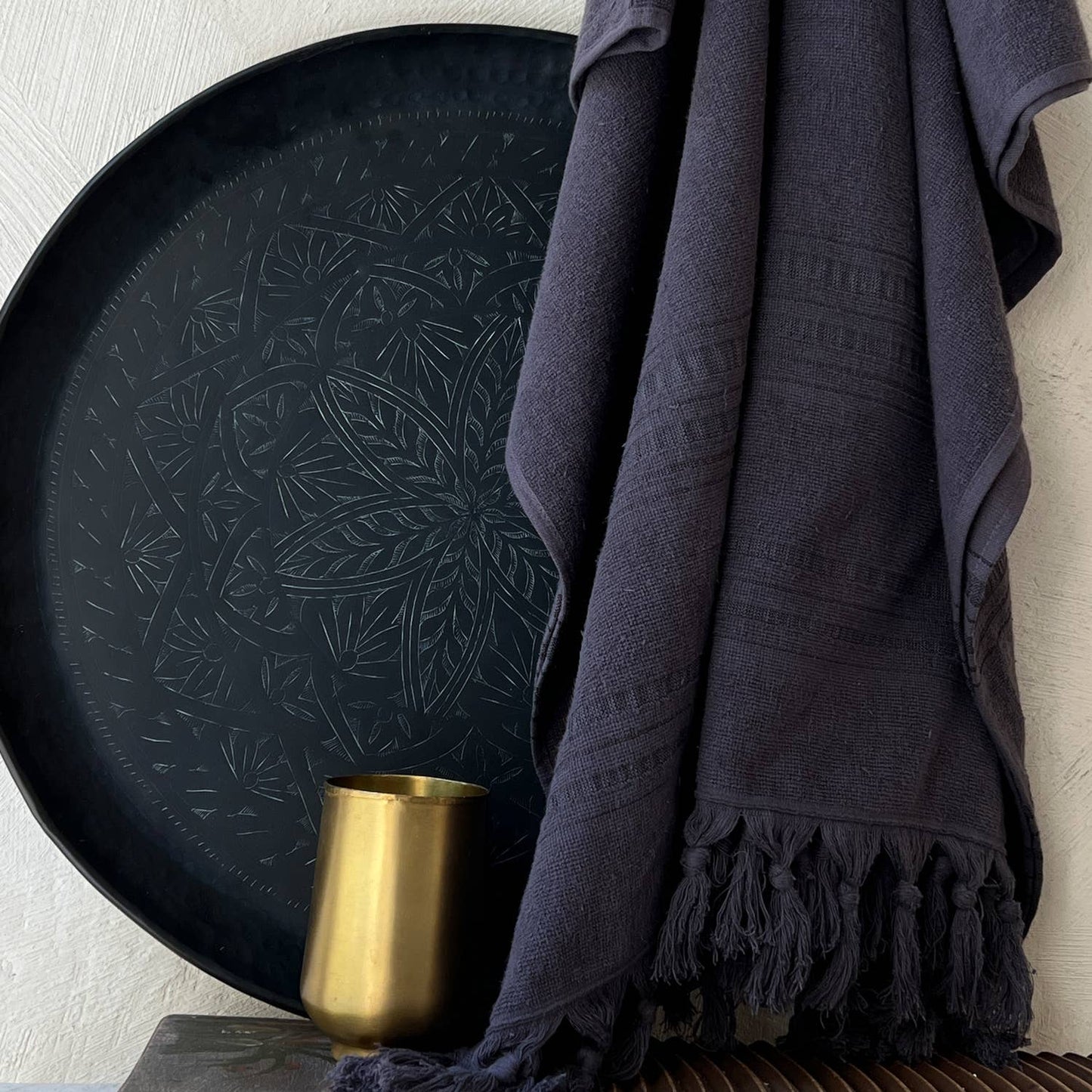 La Fouta Dolce en éponge Gris Profond Les Choses qu'on Aime