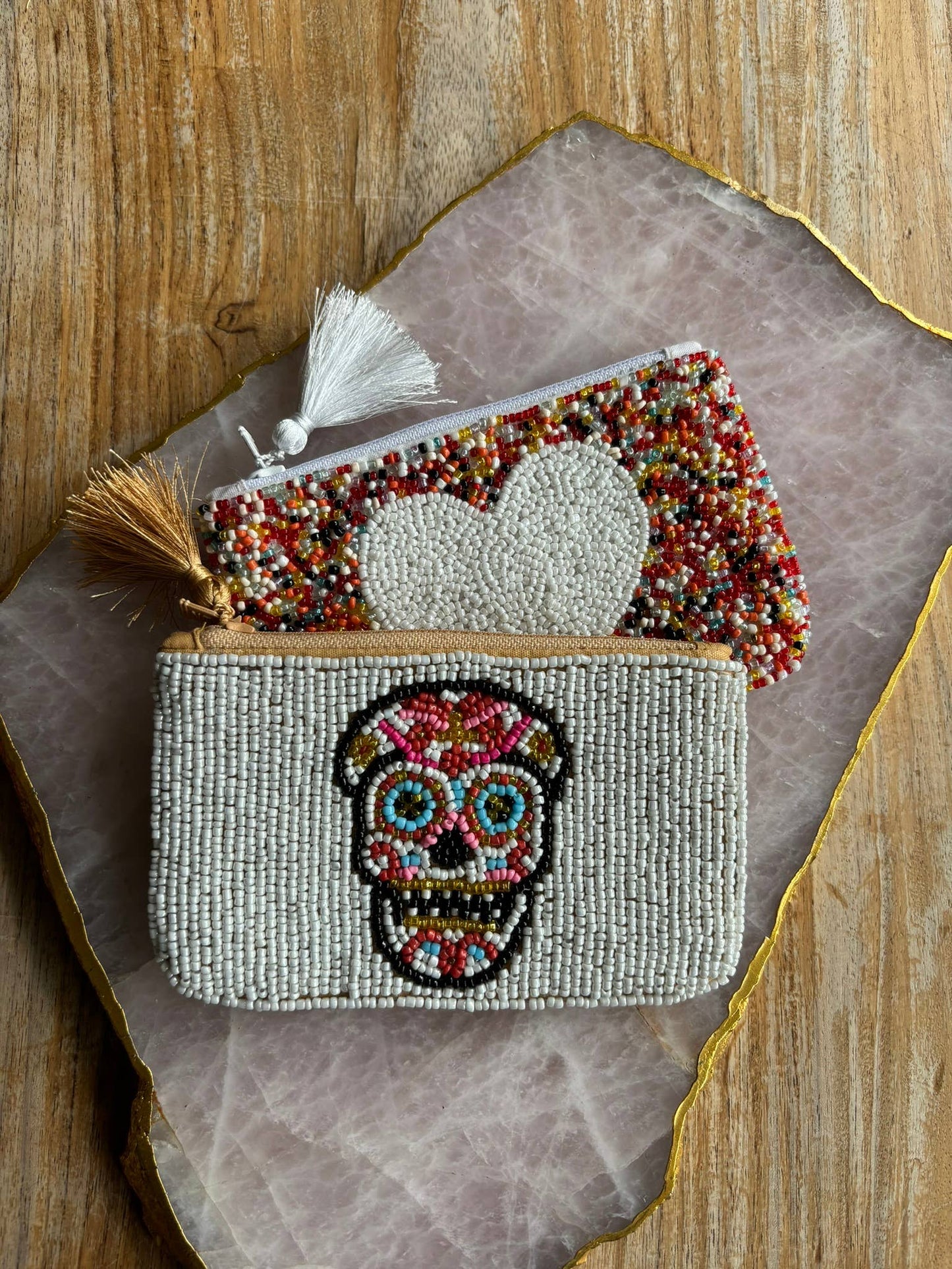 La Pochette perlée Squeleton et Coeur Les Choses qu'on Aime