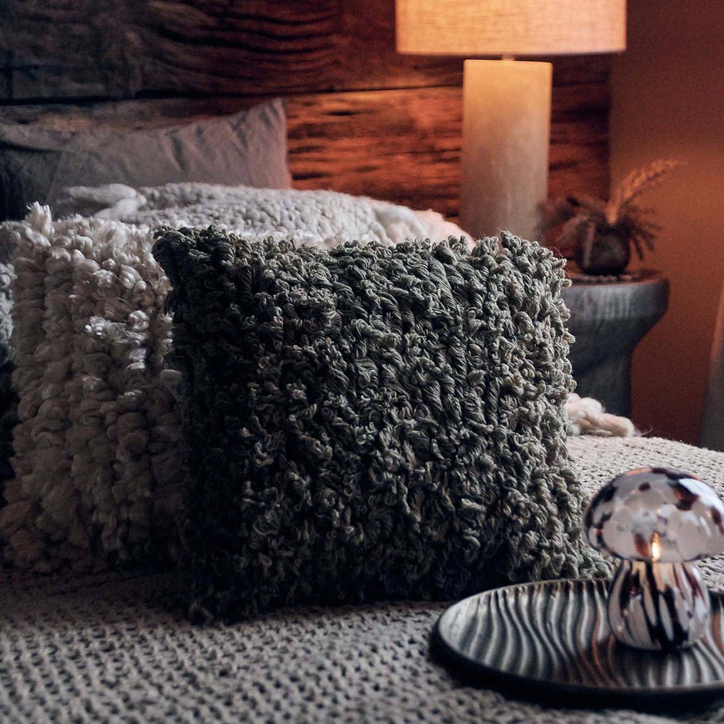 Coussin Texturé Shaggy Quarry
