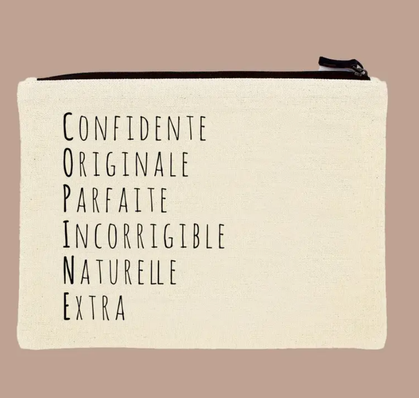 La troussette Copine Lettres Les Choses qu'on Aime