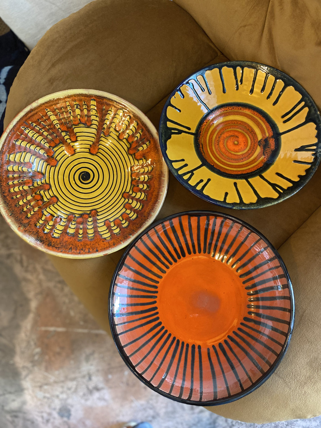 Platos de cerámica 1950