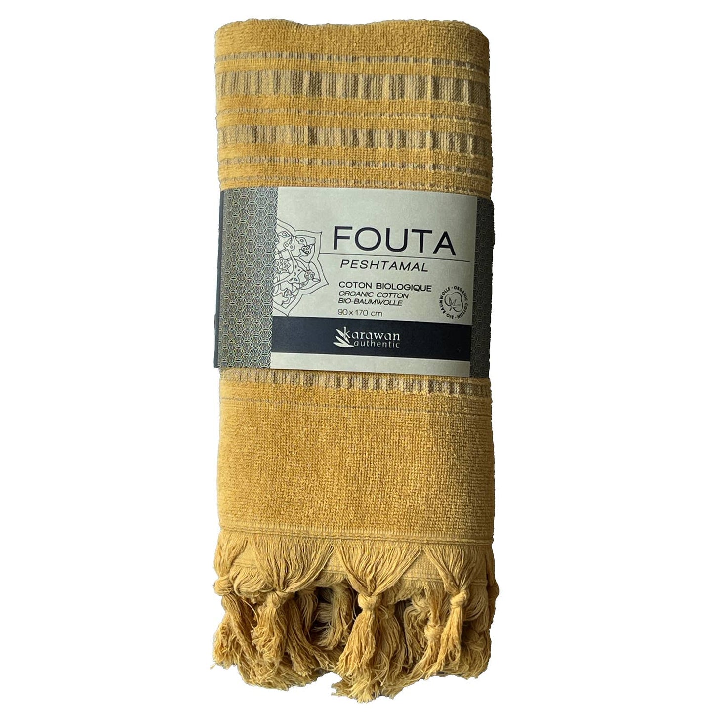 La Fouta Dolce en éponge Jaune mûr Les Choses qu'on Aime emballée