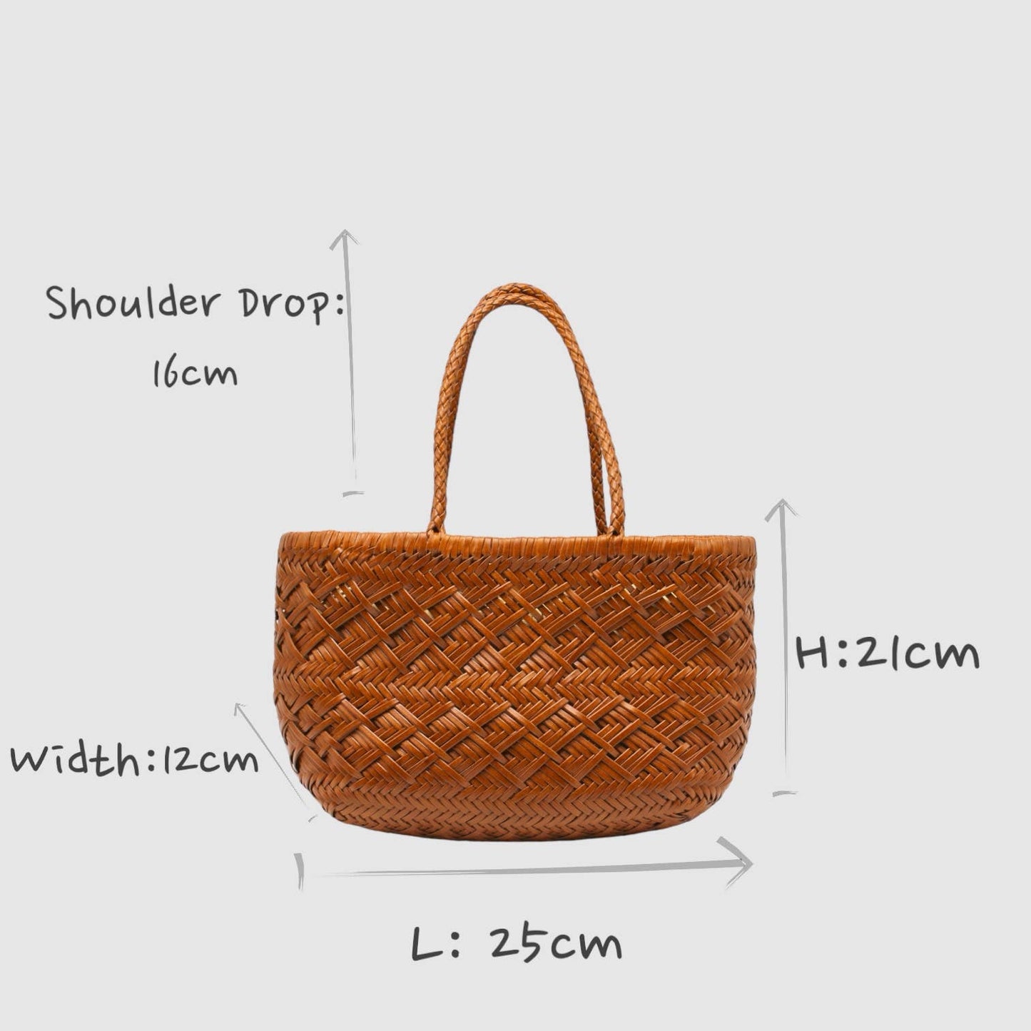 Suri - Sac cabas à bandoulière en tissage chevron
