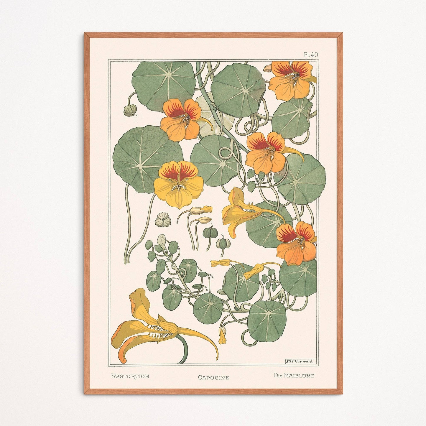 L'affiche Les Capucines Les Choses qu'on Aime encadrée