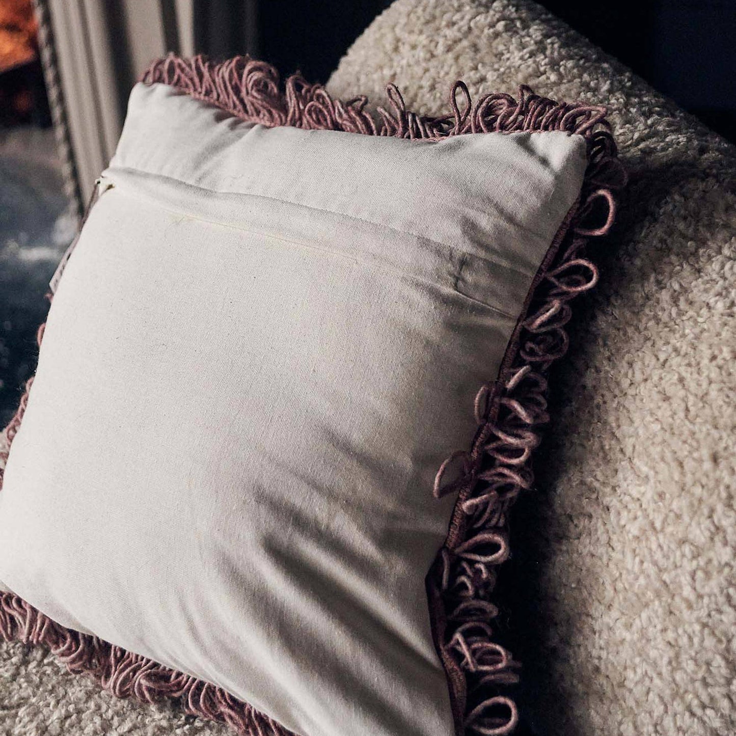 Coussin Shaggy Texturé Harlem