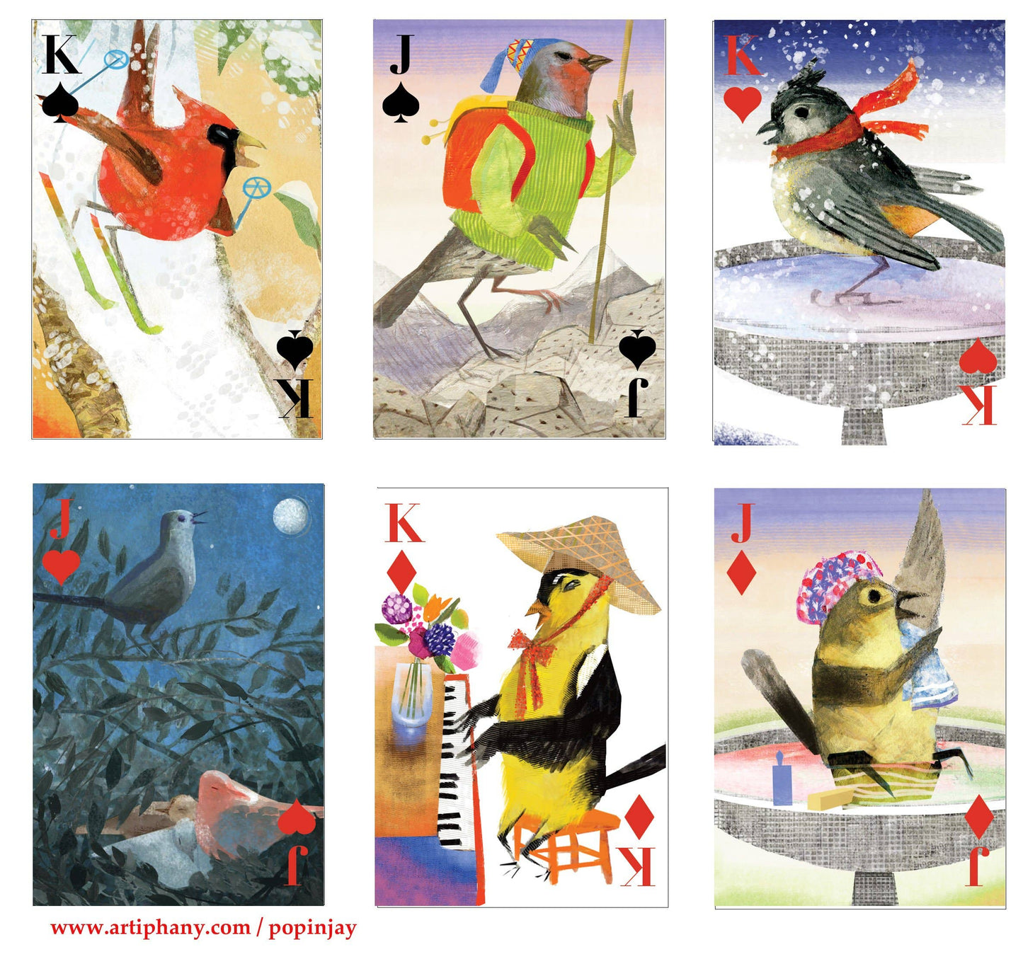 Le Jeu de cartes Oiseaux colorés Les Choses qu'on Aime