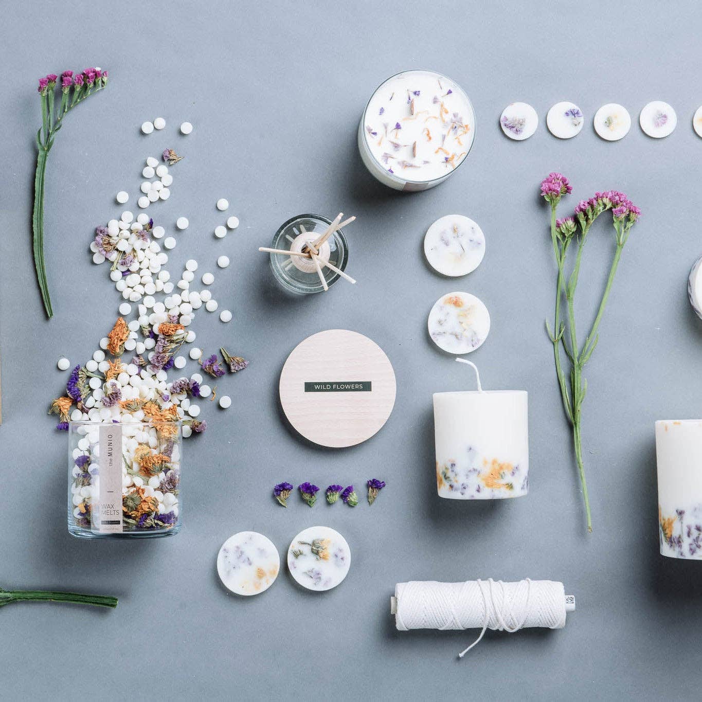 La Collection des Bougie en Verre Fleurs des Champs Les Choses qu'on Aime 1