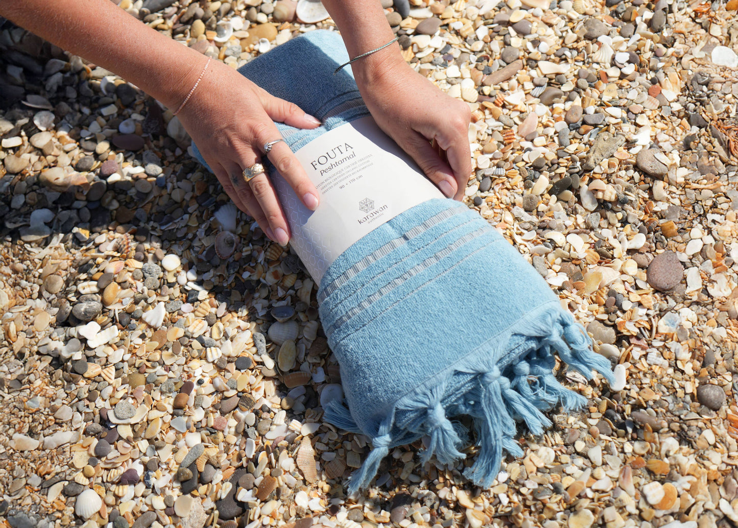 La Fouta Dolce Aigue-Marine Les Choses qu'on Aime sur la plage