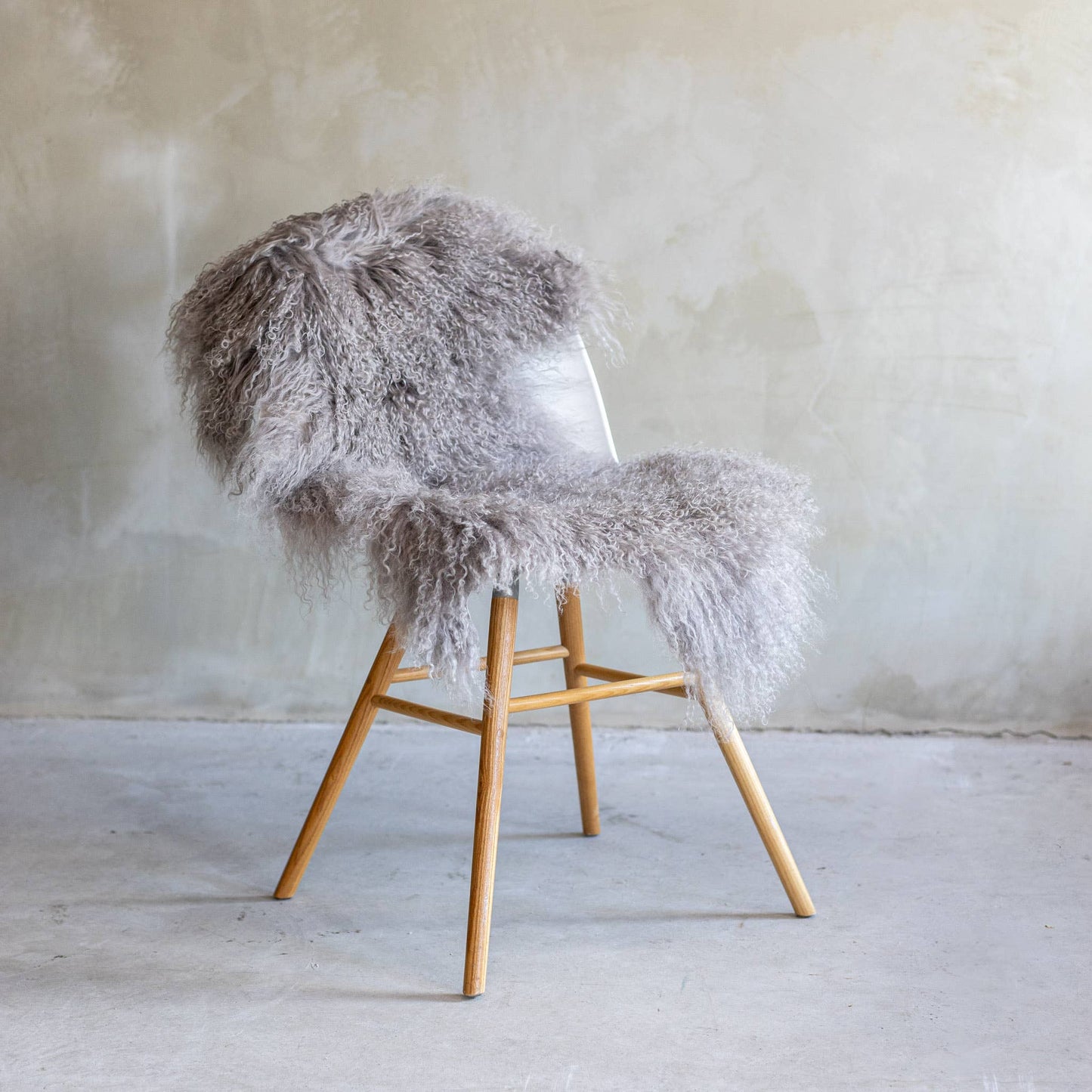 Tapis en peau de mouton bouclée tibétaine | 14 styles teints | env. 100 cm: Mint