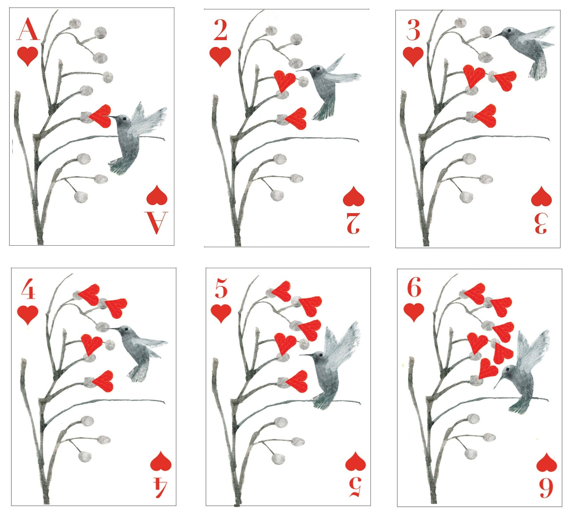 Le Jeu de cartes Oiseaux amoureux Les Choses qu'on Aime
