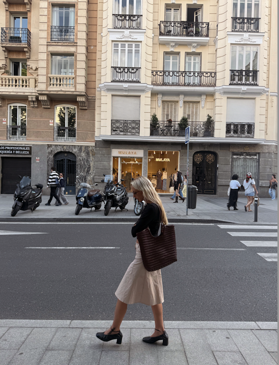 Sac cabas tissé artisanal en cuir caramel - Sook Stainable