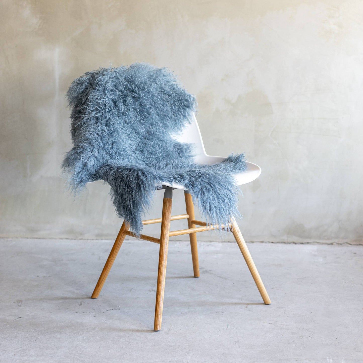Tapis en peau de mouton bouclée tibétaine | 14 styles teints | env. 100 cm: Camel