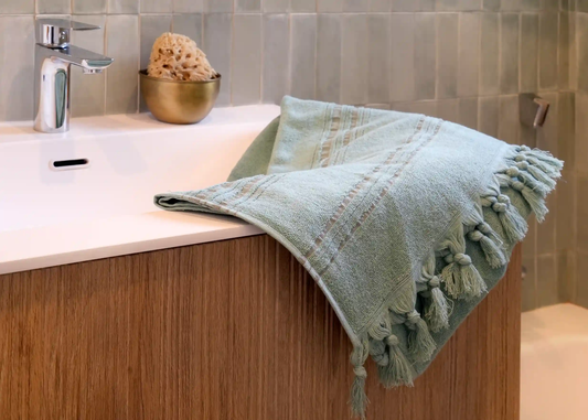 FOUTA EN COTON BIOLOGIQUE - Collection DOLCE - Couleur Jade