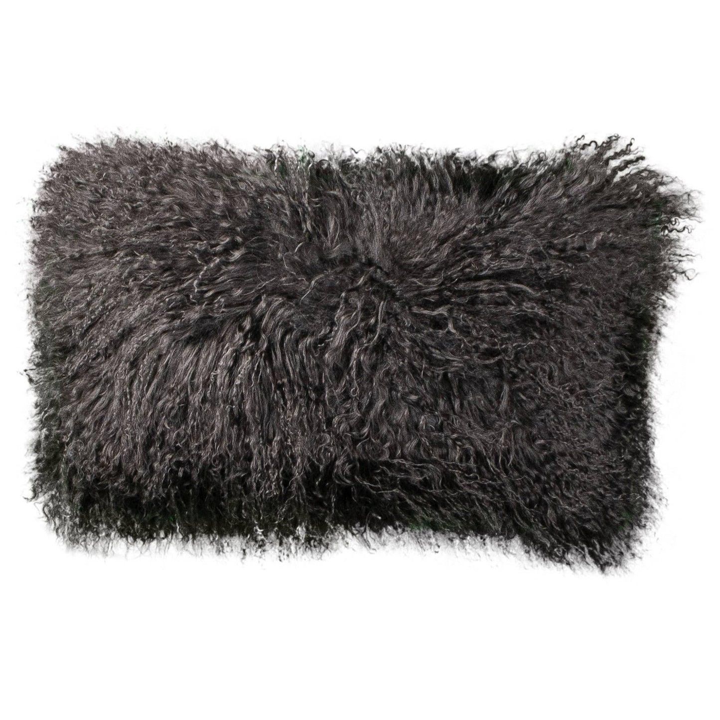 Coussin en peau de mouton tibétaine 30x50cm | 14 couleurs: Noir