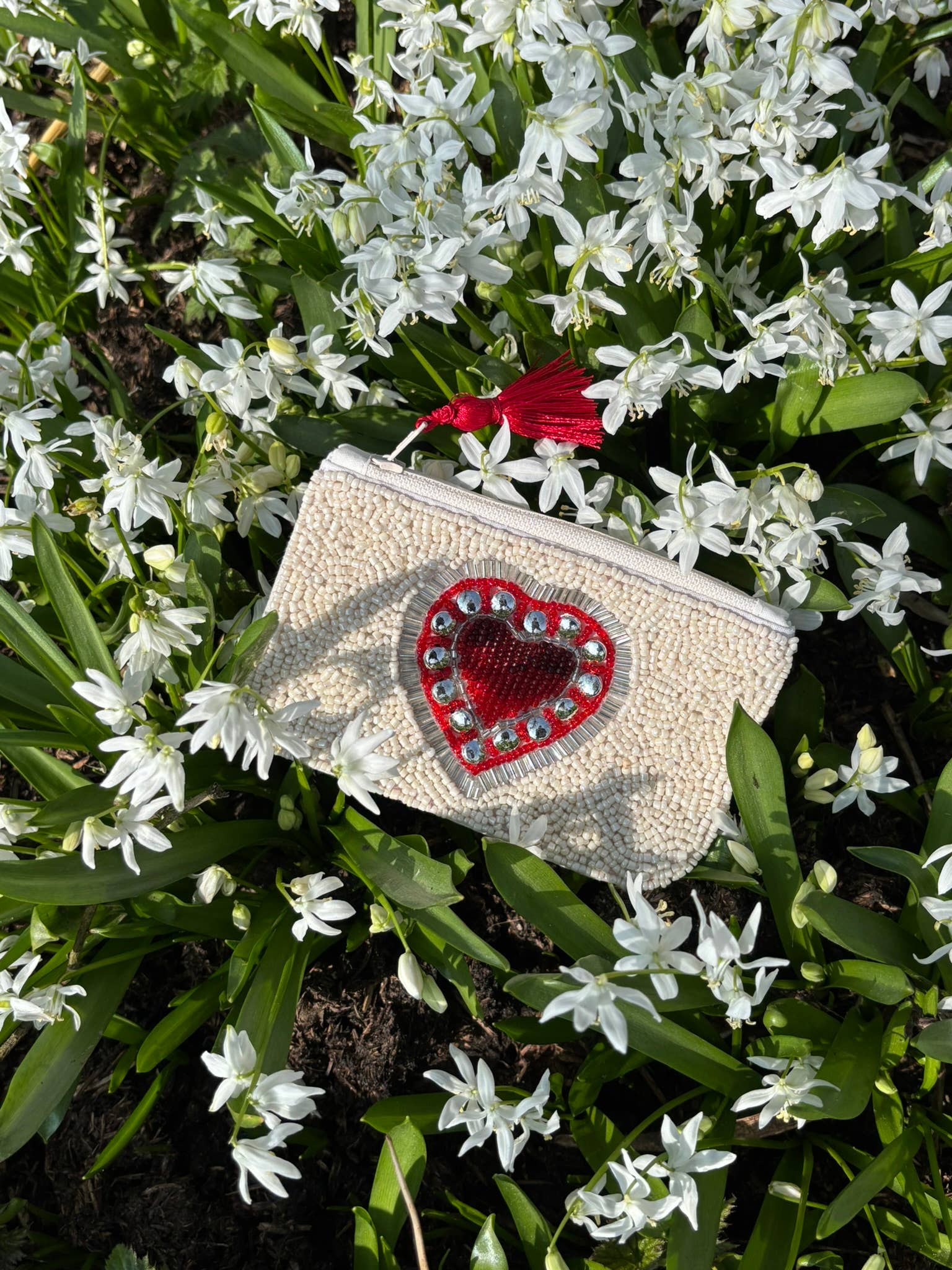 La Pochette Perlée Coeur Clouté Les Choses qu'on Aime