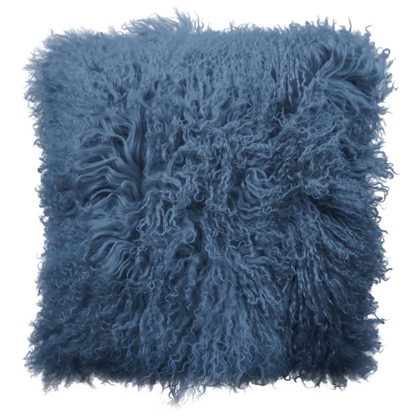 Le Coussin Bleu vintage en poils de mouton Les Choses qu'on Aime