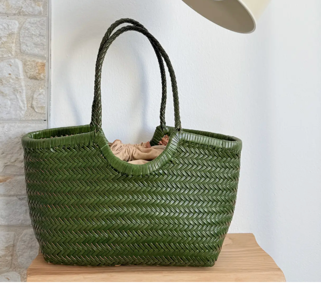 Le Cabas Carmel en Cuir Tissé