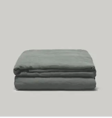 Le Drap PLat en LIn Brut Les Choses qu'on Aime Vert de Gris