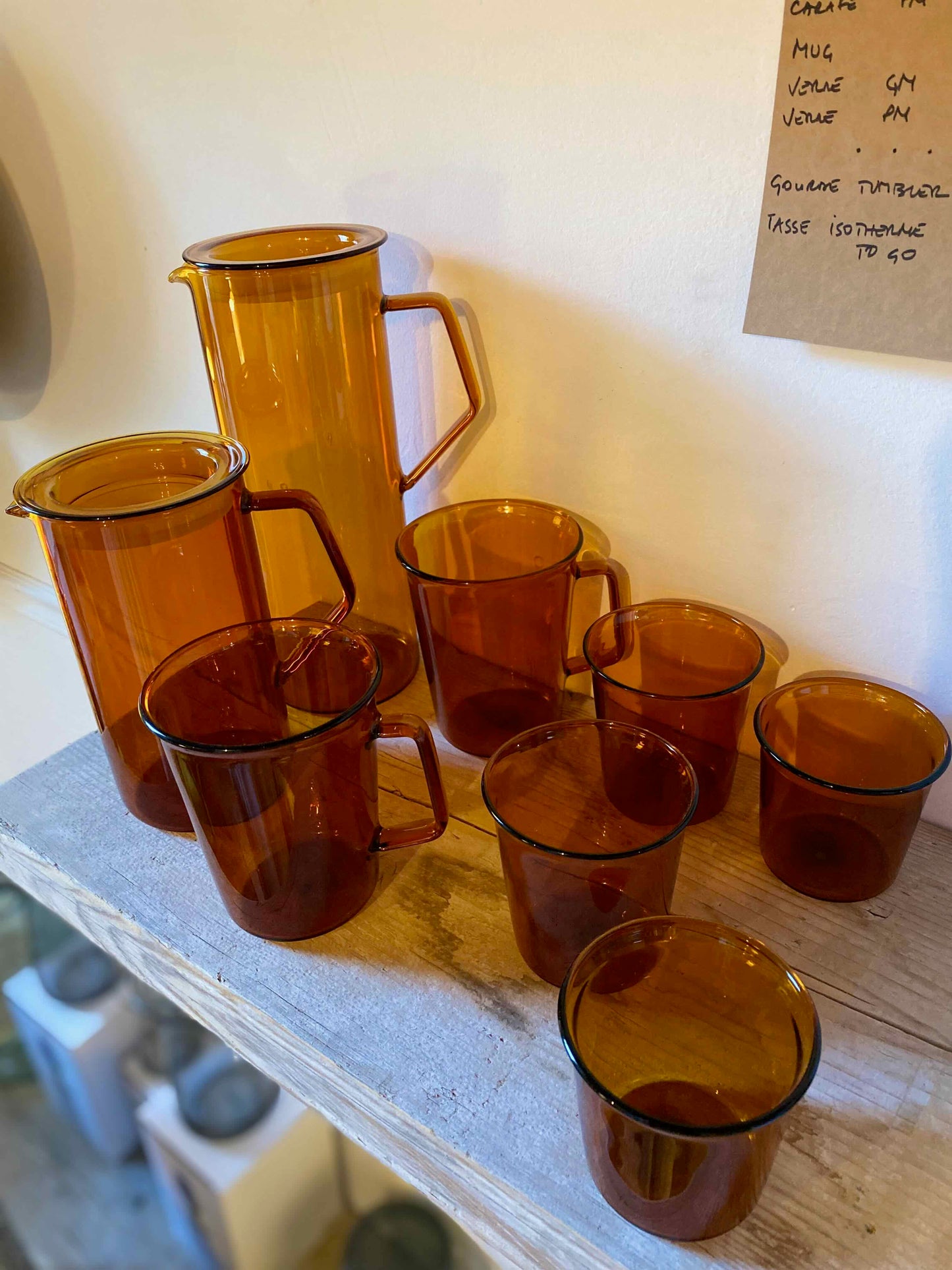 Japanese Amber Glassware