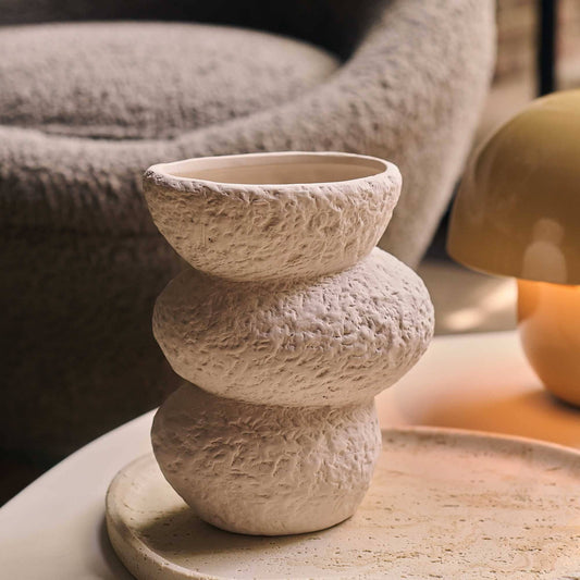 Le Vase Poppy en céramique brute