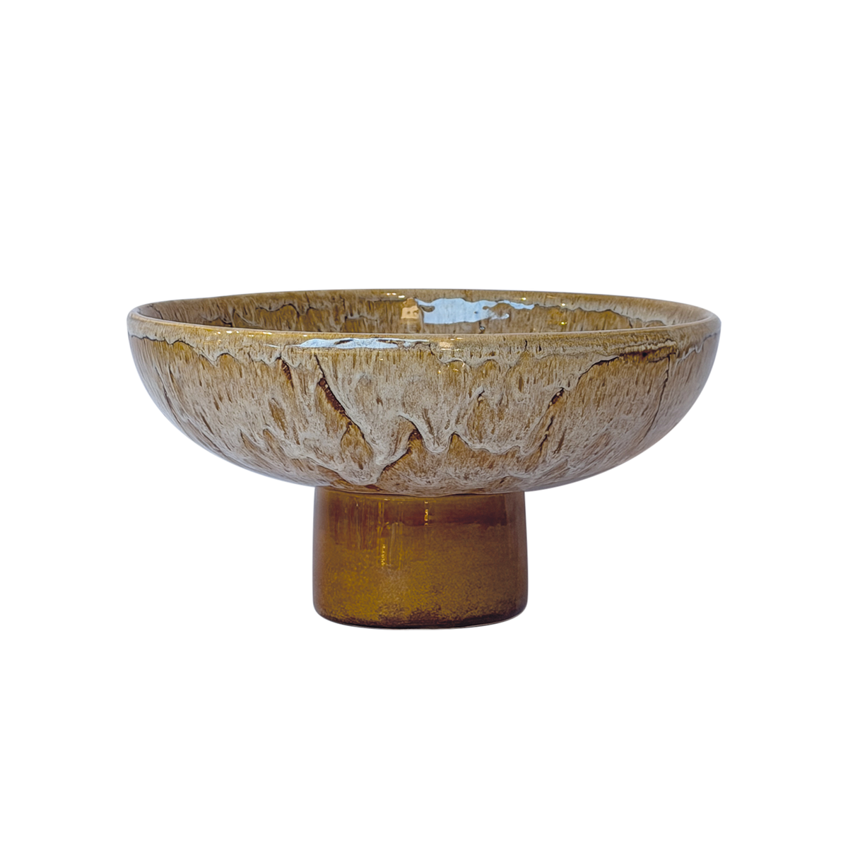 Centre de table décoratif Sienna pm sable D28 H14cm