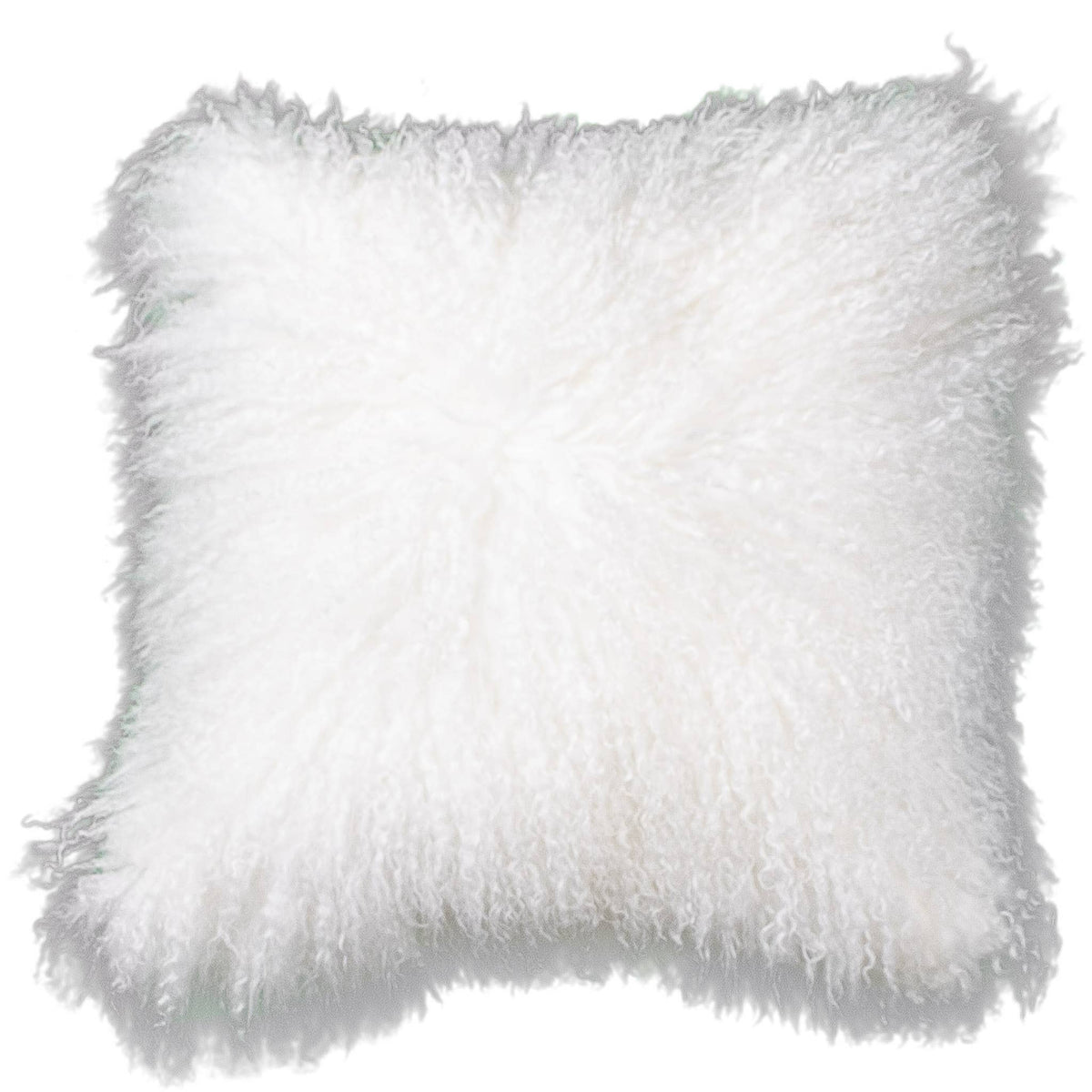 Coussin en peau de mouton tibétaine bouclée | 14 coloris teints | 2 tailles: Caramel / 30x50 cm