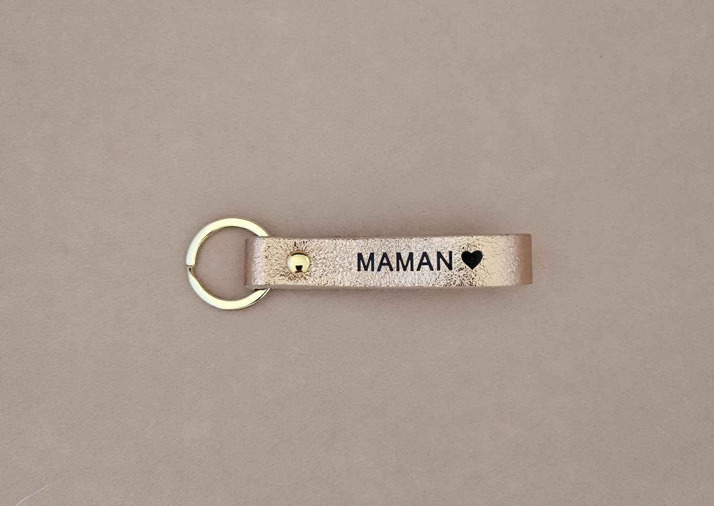 Porte-clé cuir  papa/maman : Bleu / Français / MAMAN ♥