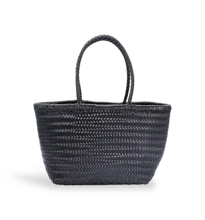 Le Cabas en Cuir Tressé Les Choses qu'on Aime Noir