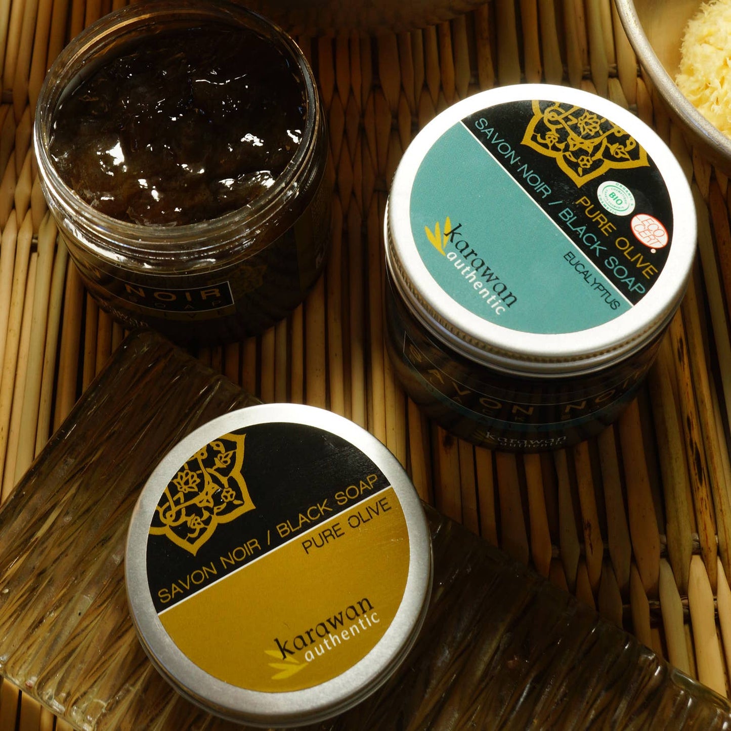 TROUSSE CADEAU BIEN-ÊTRE HAMMAM - GOMMAGE AU SAVON NOIR