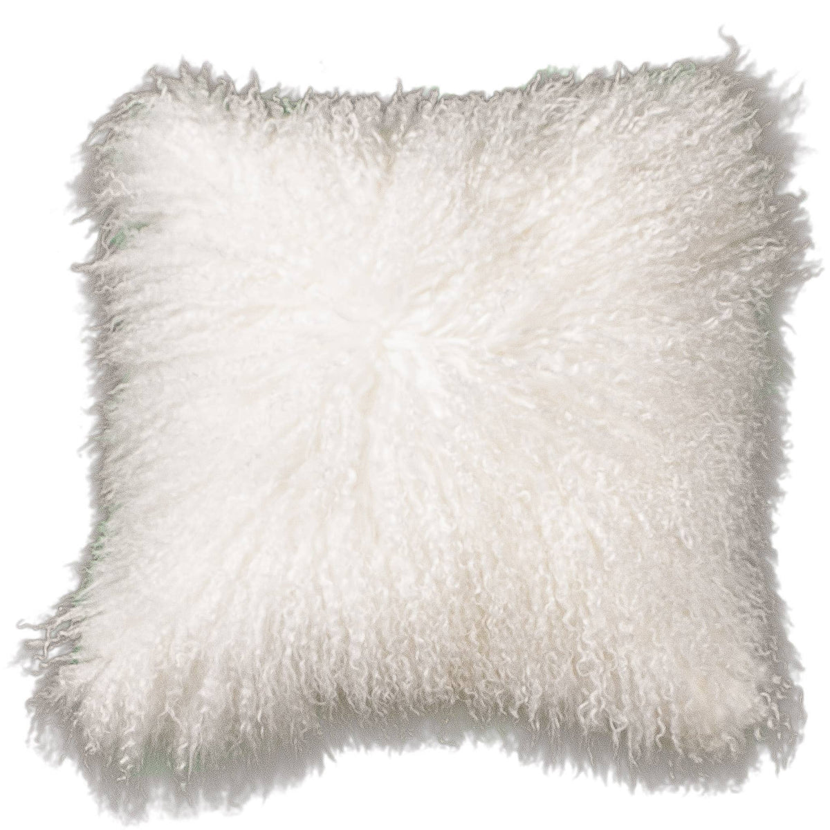 Coussin en peau de mouton tibétaine bouclée | 14 coloris teints | 2 tailles: Caramel / 30x50 cm