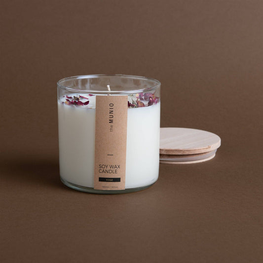 La Bougie en Verre Fleurs de Rose Les Choses qu'on Aime